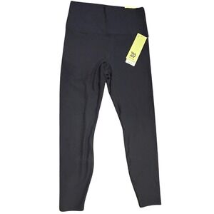 All In Motion Everyday Soft Ribbed Leggings Black High Rise 7/8 Length Small NWT
